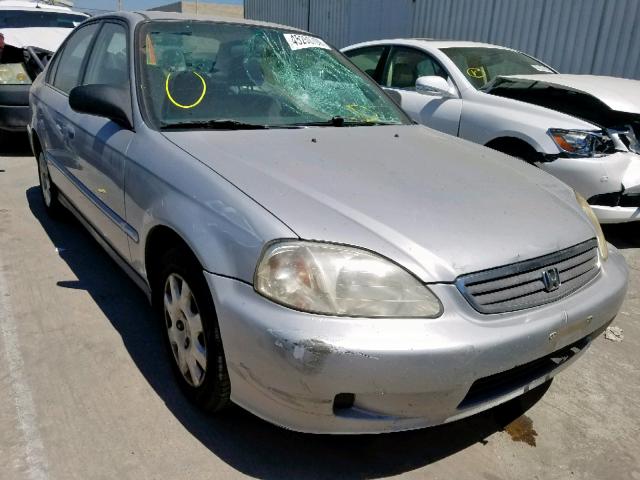 2HGEJ6617YH542887 - 2000 HONDA CIVIC BASE SILVER photo 1
