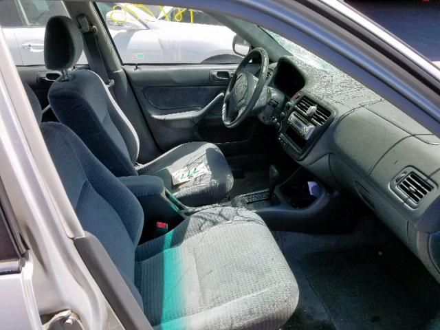 2HGEJ6617YH542887 - 2000 HONDA CIVIC BASE SILVER photo 5
