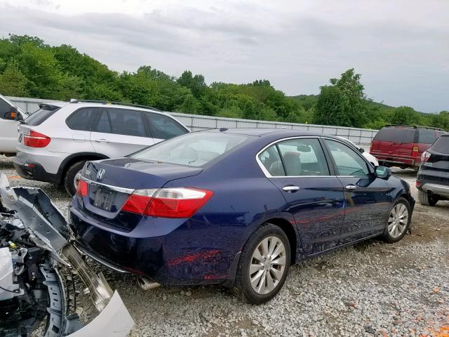 1HGCR2F86FA254912 - 2015 HONDA ACCORD EXL BLUE photo 4