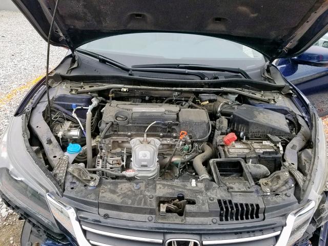 1HGCR2F86FA254912 - 2015 HONDA ACCORD EXL BLUE photo 7