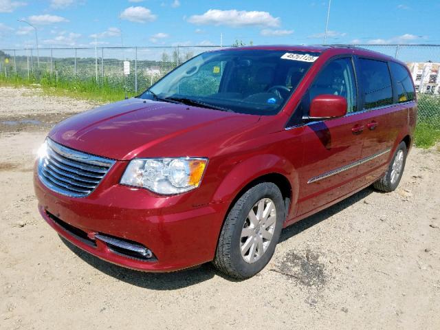 2C4RC1BGXDR559971 - 2013 CHRYSLER TOWN & COU BURGUNDY photo 2