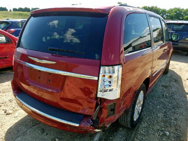 2C4RC1BGXDR559971 - 2013 CHRYSLER TOWN & COU BURGUNDY photo 4