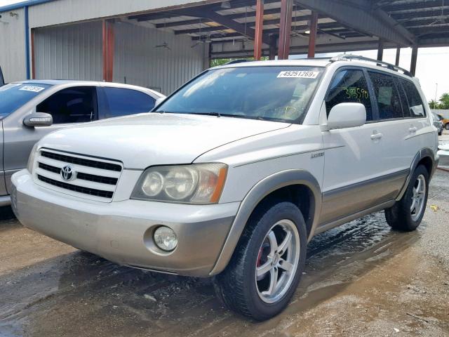 JTEGF21A510023142 - 2001 TOYOTA HIGHLANDER WHITE photo 2