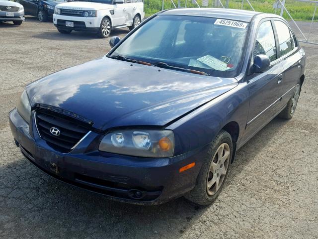 KMHDN45D34U843433 - 2004 HYUNDAI ELANTRA GL BLUE photo 2