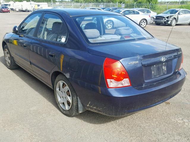 KMHDN45D34U843433 - 2004 HYUNDAI ELANTRA GL BLUE photo 3