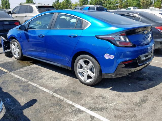 1G1RC6S51JU131967 - 2018 CHEVROLET VOLT LT BLUE photo 3