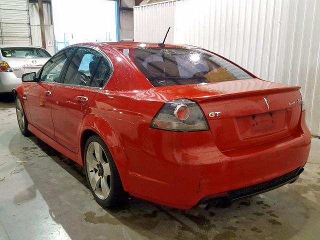 6G2EC57Y99L175873 - 2009 PONTIAC G8 GT RED photo 3