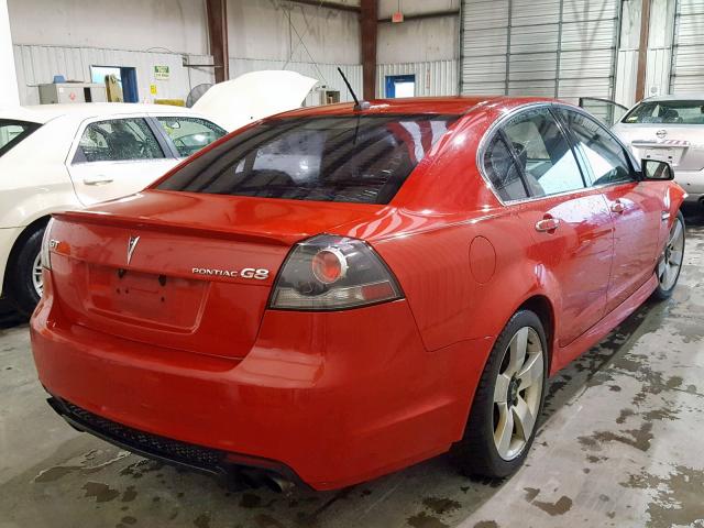 6G2EC57Y99L175873 - 2009 PONTIAC G8 GT RED photo 4