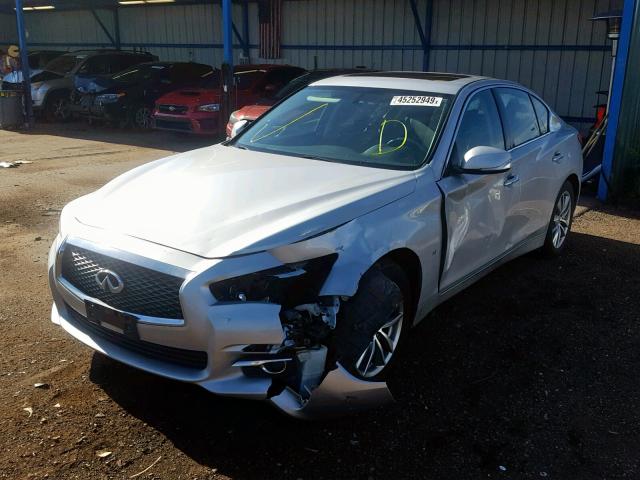 JN1BV7AR4EM682139 - 2014 INFINITI Q50 BASE SILVER photo 2