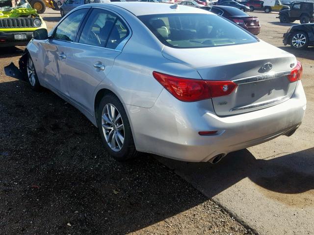 JN1BV7AR4EM682139 - 2014 INFINITI Q50 BASE SILVER photo 3