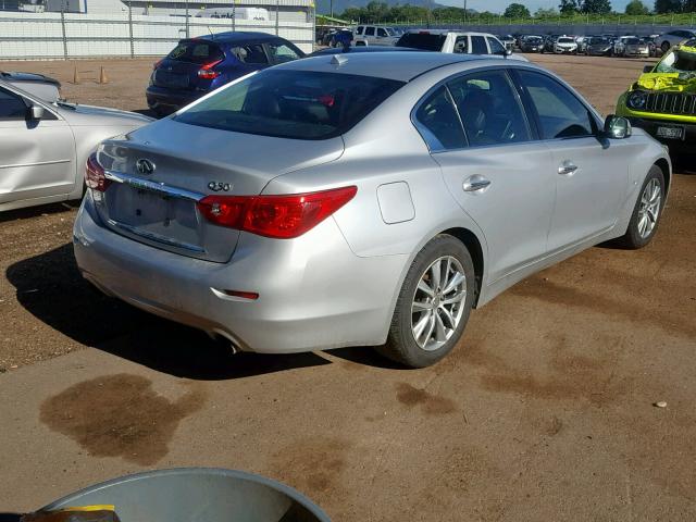 JN1BV7AR4EM682139 - 2014 INFINITI Q50 BASE SILVER photo 4