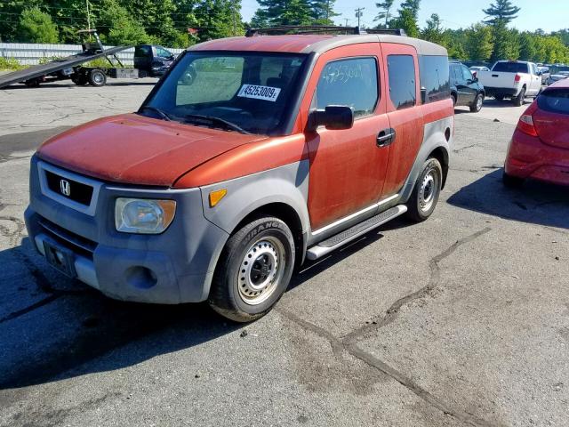 5J6YH27264L023408 - 2004 HONDA ELEMENT DX ORANGE photo 2