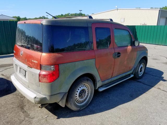 5J6YH27264L023408 - 2004 HONDA ELEMENT DX ORANGE photo 4