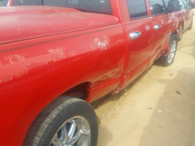 1D7HA18267S227743 - 2007 DODGE RAM 1500 S RED photo 9