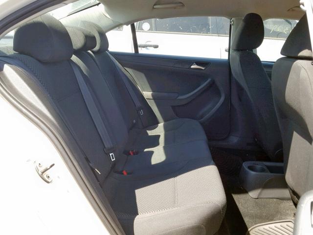 3VW2K7AJ5BM332063 - 2011 VOLKSWAGEN JETTA BASE WHITE photo 6