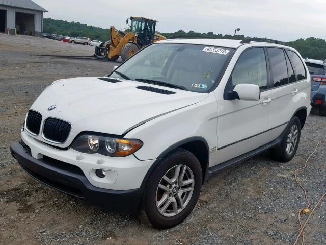 5UXFA13576LY38133 - 2006 BMW X5 3.0I WHITE photo 2