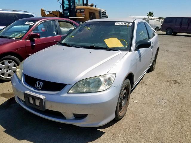 1HGEM21164L023897 - 2004 HONDA CIVIC DX V SILVER photo 2