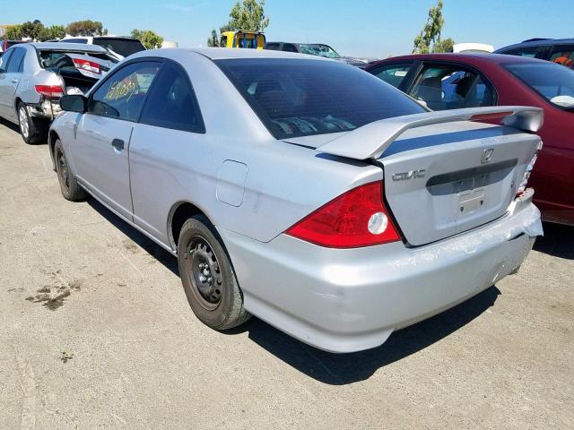 1HGEM21164L023897 - 2004 HONDA CIVIC DX V SILVER photo 3