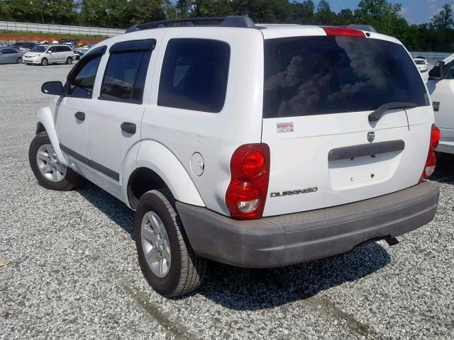 1D4HB38N35F584996 - 2005 DODGE DURANGO ST WHITE photo 3