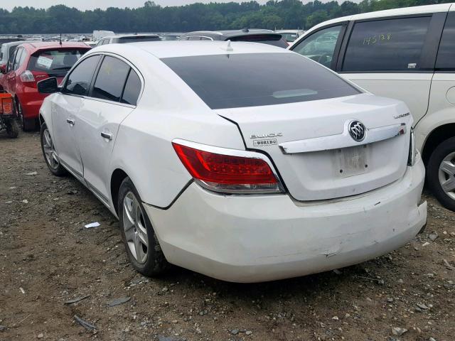 1G4GB5EG8AF145311 - 2010 BUICK LACROSSE C WHITE photo 3