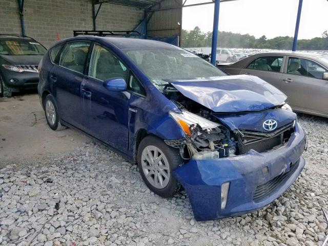 JTDZN3EU1EJ002704 - 2014 TOYOTA PRIUS V BLUE photo 1