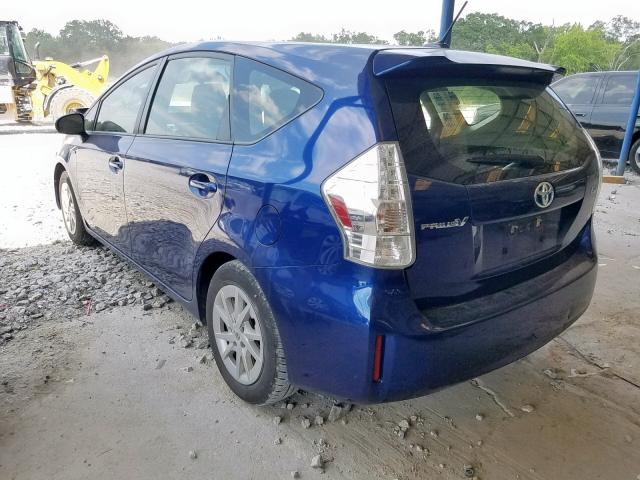 JTDZN3EU1EJ002704 - 2014 TOYOTA PRIUS V BLUE photo 3