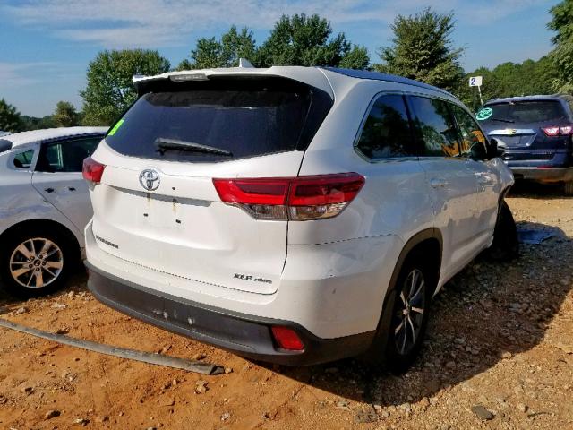 5TDJZRFH9JS830955 - 2018 TOYOTA HIGHLANDER WHITE photo 4