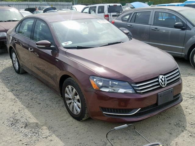 1VWAP7A37EC018970 - 2014 VOLKSWAGEN PASSAT S MAROON photo 1