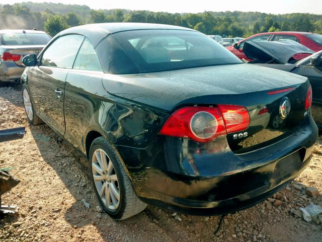 WVWFA71F67V031480 - 2007 VOLKSWAGEN EOS 2.0T L BLACK photo 3