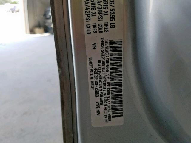 ZFBERFBT8F6A50601 - 2015 RAM PROMASTER Gümüş foto 10