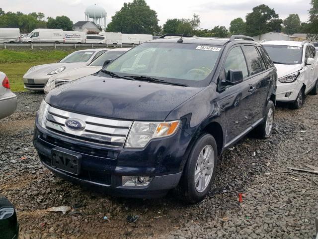 2FMDK38C88BA91214 - 2008 FORD EDGE SEL BLUE photo 2