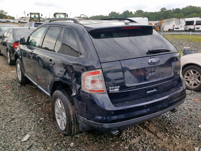 2FMDK38C88BA91214 - 2008 FORD EDGE SEL BLUE photo 3