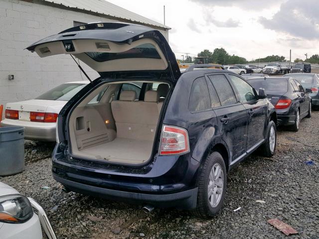 2FMDK38C88BA91214 - 2008 FORD EDGE SEL BLUE photo 4