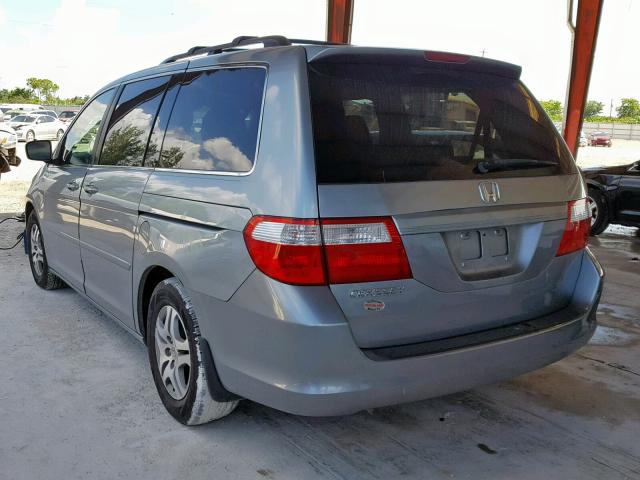 5FNRL38406B115912 - 2006 HONDA ODYSSEY EX GRAY photo 3