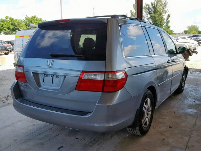 5FNRL38406B115912 - 2006 HONDA ODYSSEY EX GRAY photo 4