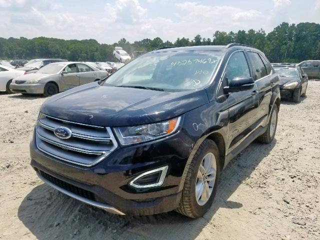 2FMPK3J85HBB14581 - 2017 FORD EDGE SEL BLACK photo 2