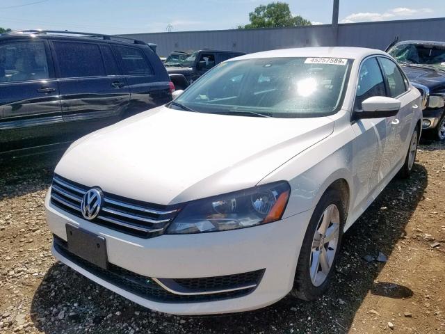 1VWBP7A39DC096380 - 2013 VOLKSWAGEN PASSAT SE WHITE photo 2