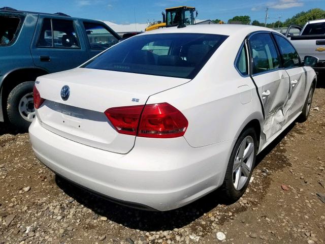 1VWBP7A39DC096380 - 2013 VOLKSWAGEN PASSAT SE WHITE photo 4