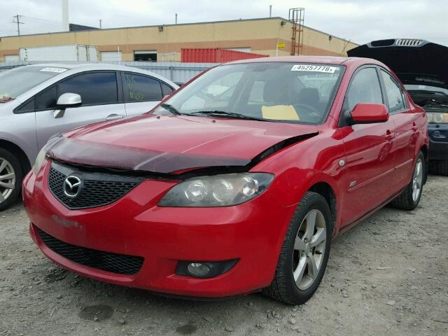 JM1BK123841186192 - 2004 MAZDA 3 S RED photo 2