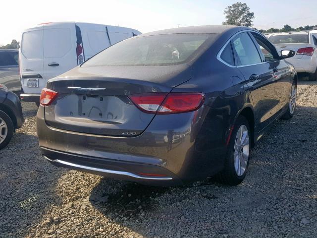 1C3CCCAB3GN150613 - 2016 CHRYSLER 200 LIMITE GRAY photo 4