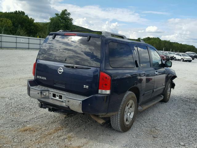 5N1AA08A06N736605 - 2006 NISSAN ARMADA SE BLUE photo 4