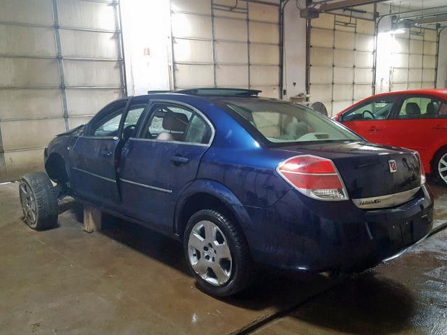 1G8ZS57B28F288029 - 2008 SATURN AURA XE BLUE photo 3