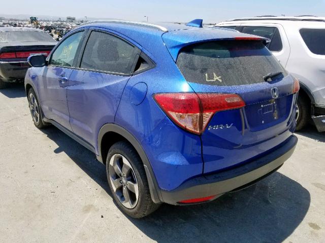 3CZRU5H70JM702080 - 2018 HONDA HR-V EXL BLUE photo 3