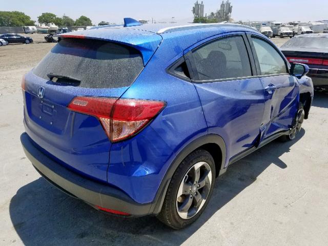 3CZRU5H70JM702080 - 2018 HONDA HR-V EXL BLUE photo 4