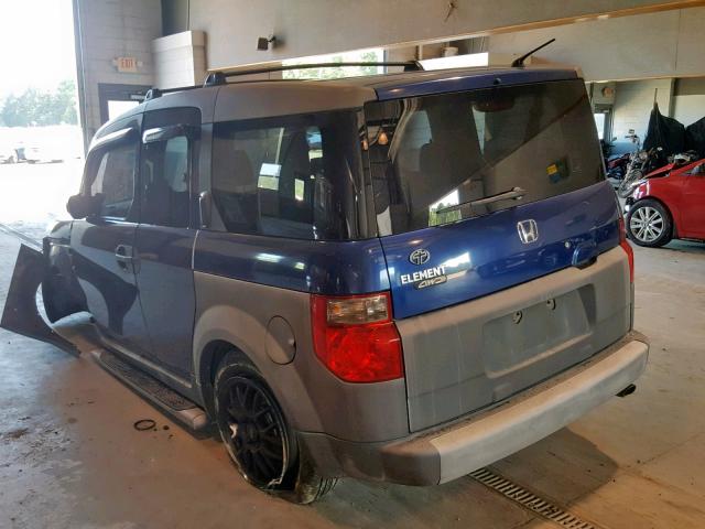 5J6YH28233L021502 - 2003 HONDA ELEMENT DX BLUE photo 3