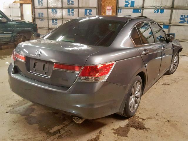 1HGCP2F86CA151149 - 2012 HONDA ACCORD EXL GRAY photo 4