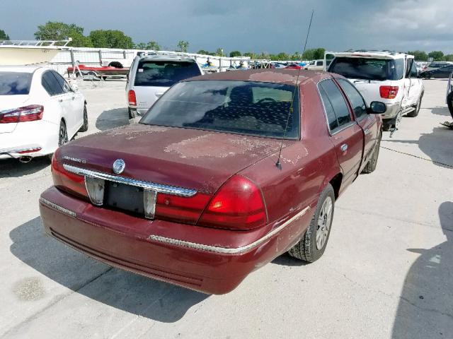 2MEFM74W35X648915 - 2005 MERCURY GRAND MARQ MAROON photo 4