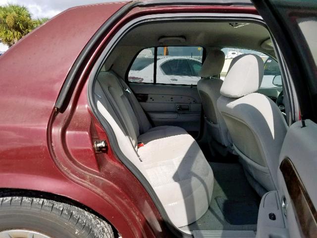 2MEFM74W35X648915 - 2005 MERCURY GRAND MARQ MAROON photo 6