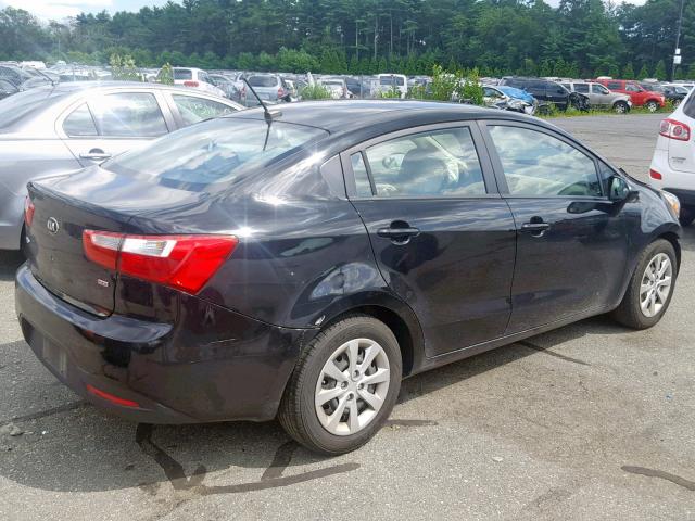 KNADM4A37D6259865 - 2013 KIA RIO LX BLACK photo 4