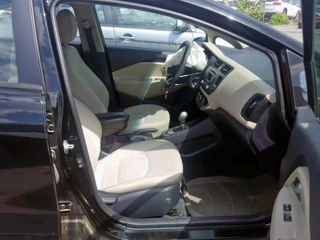 KNADM4A37D6259865 - 2013 KIA RIO LX BLACK photo 5